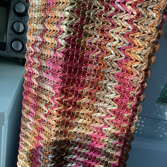 Autumn colors braided threaded scarf gorgeous! - Picture 3 of 7